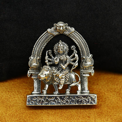 925 Sterling silver handmade antique design indian hindu Godess Bhawani Maa Mataji Decorative statue figurine, puja articles best gift art10 - TRIBAL ORNAMENTS