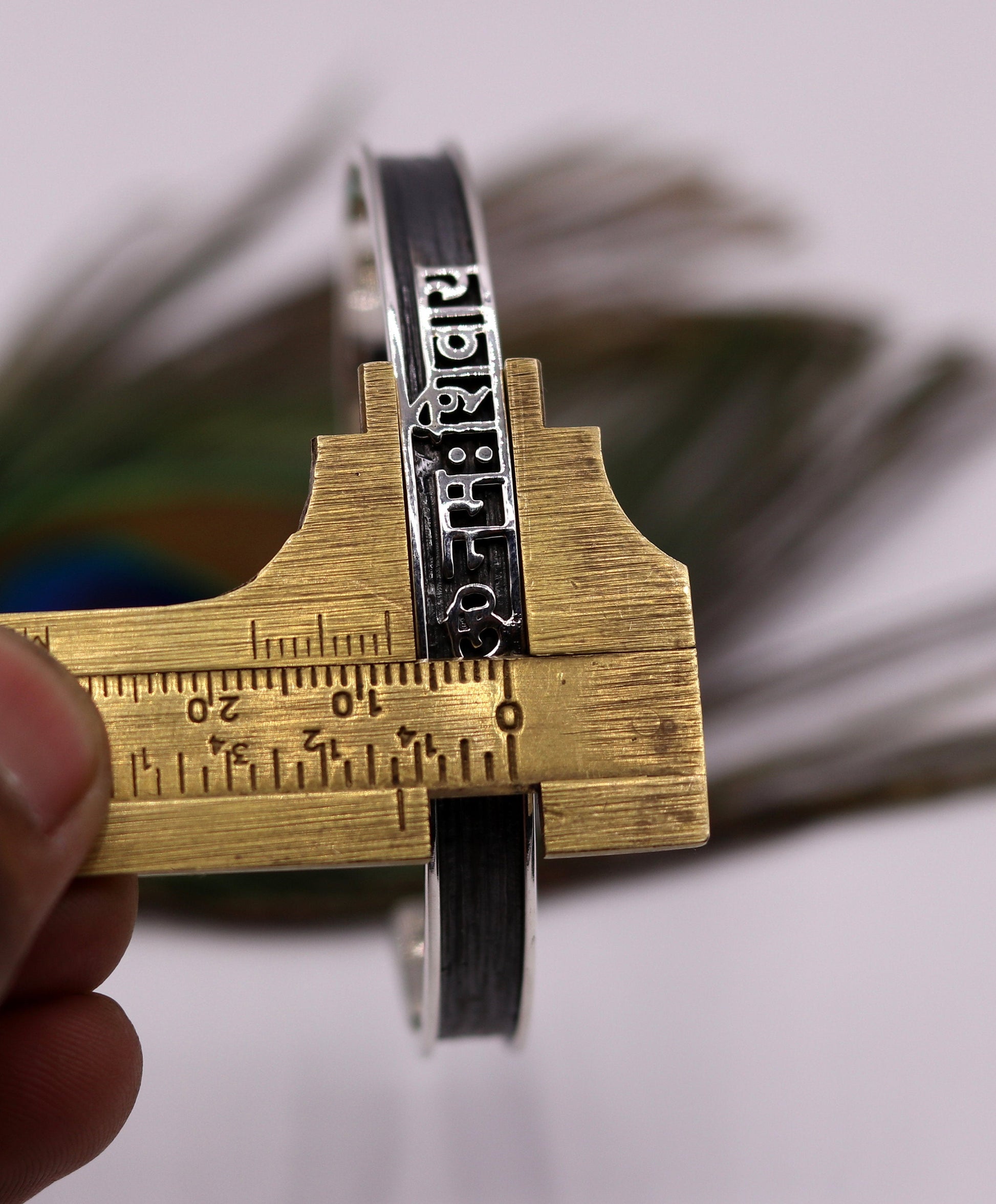 925 sterling silver handmade aum namah shivay mantra bracelet kada open face kada unisex shiva bracelet jewelry from india cuff48 - TRIBAL ORNAMENTS