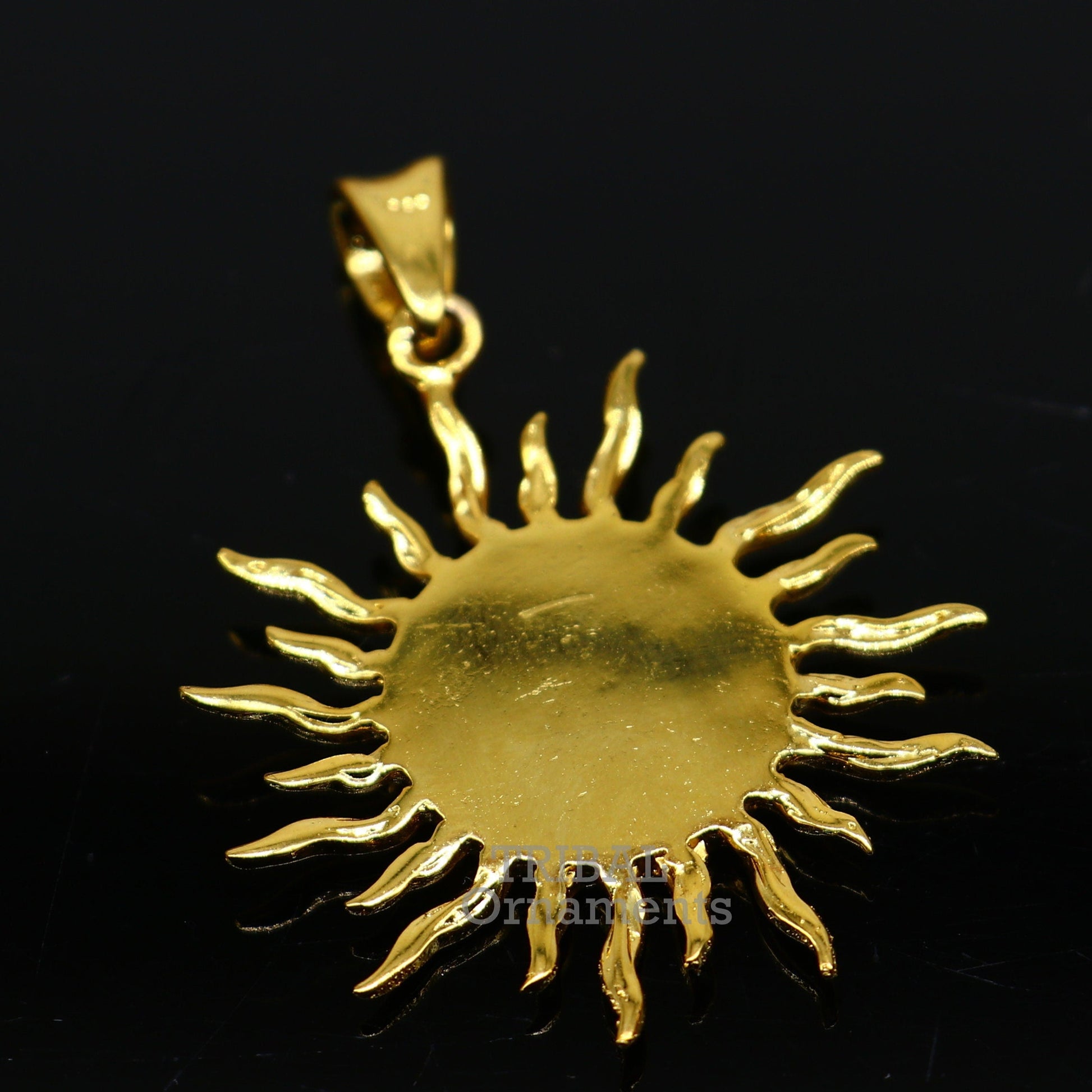 925 sterling silver handmade Aum or OM pendant , amazing Exclusive gold polished design stunning pendant unisex gifting jewelry nsp465 - TRIBAL ORNAMENTS