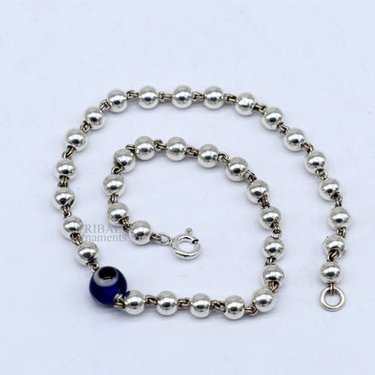 925 sterling silver handmade beaded evil eye bracelet, amazing stylish unisex bracelet 9 inches long jewelry nsbr475 - TRIBAL ORNAMENTS