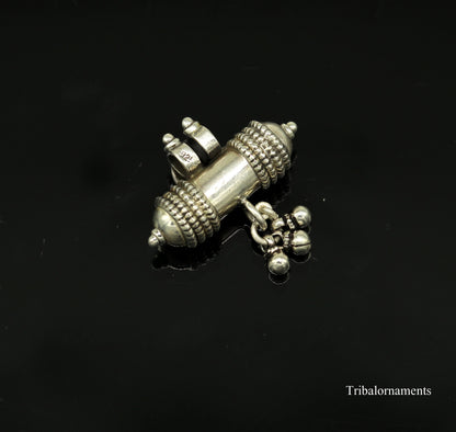 925 sterling silver handmade chitai work amulet pendant, box pendant, container box pendant customized charm jewelry belly dance  nsp384 - TRIBAL ORNAMENTS
