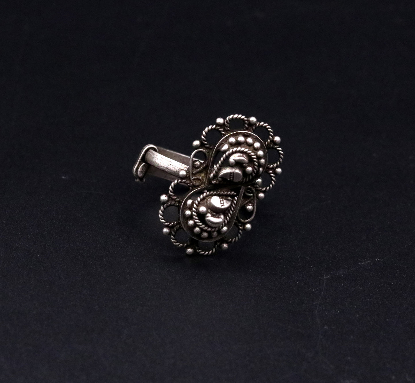 925 sterling silver handmade customized vintage design oxidized adjustable ring, band tribal belly dance personalized gift jewelry sr41 - TRIBAL ORNAMENTS