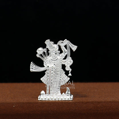 925 Sterling silver handmade design Indian Idols Lord krishna  Govardhan statue figurine, puja articles decorative gift diwali puja art640 - TRIBAL ORNAMENTS