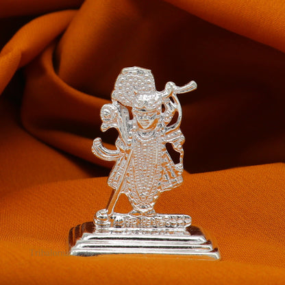 Sterling silver handmade design Indian Idols Lord krishna  Shrinathji statue figurine, puja articles decorative gift diwali puja art50 - TRIBAL ORNAMENTS