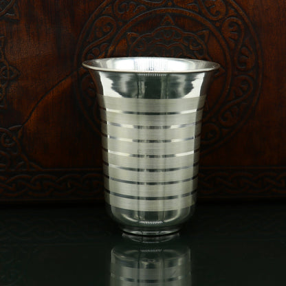 925 sterling silver handmade design water or milk glass cup for baby food, best gifting idea, silver utensils, silver kitchen article sv165 - TRIBAL ORNAMENTS