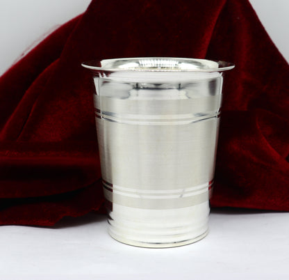 925 silver handmade baby water or milk glass cup by TRIBAL ORNAMENTS, silver utensils for baby food, elegant silver kitchen item.