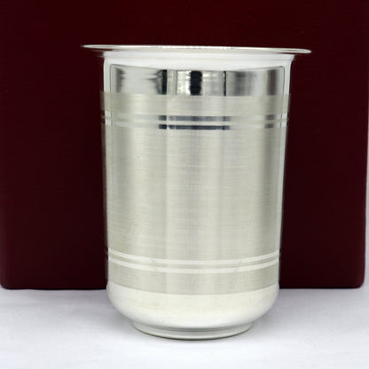 925 sterling silver handmade design water or milk glass cup for baby food, best gifting idea, silver utensils, silver kitchen article sv167 - TRIBAL ORNAMENTS
