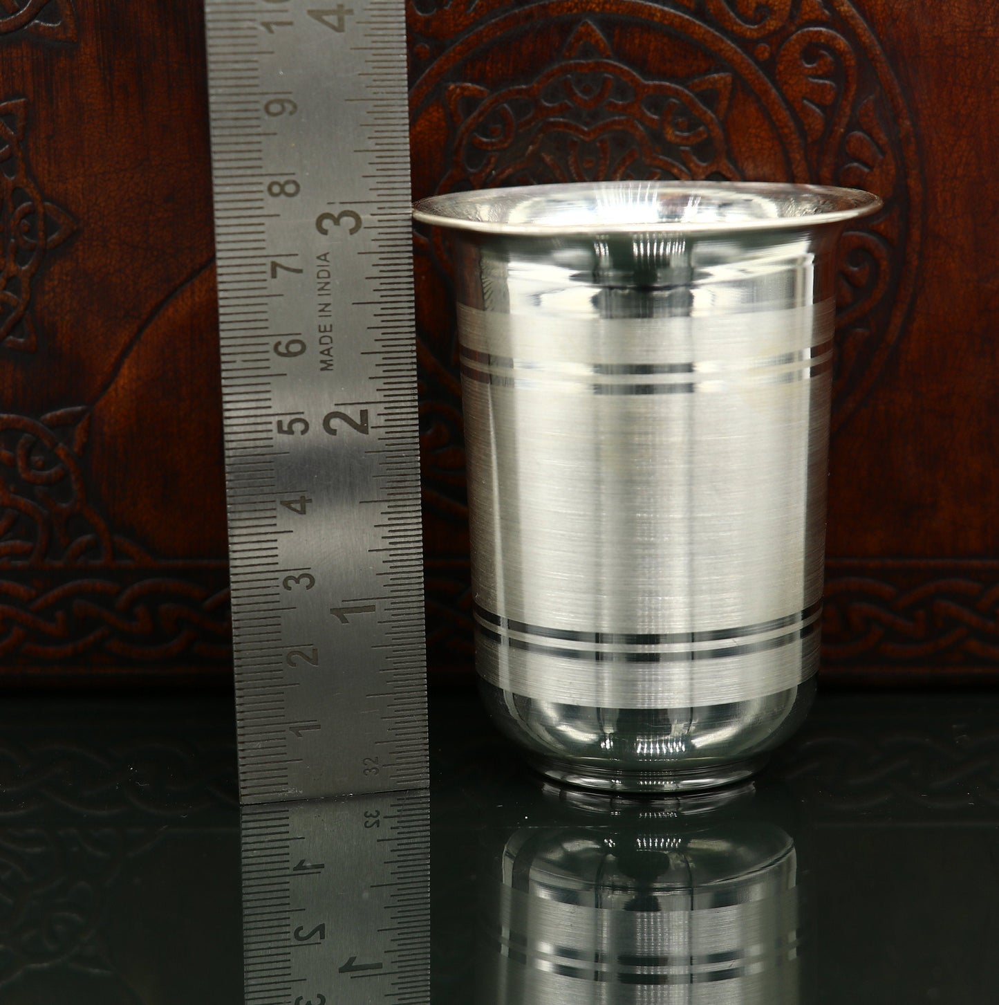 925 sterling silver handmade design water or milk glass cup for baby food, best gifting idea, silver utensils, silver kitchen article sv168 - TRIBAL ORNAMENTS