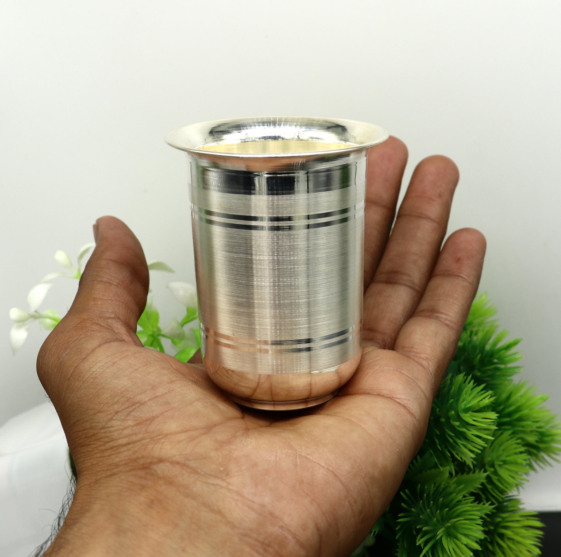 925 sterling silver handmade design water or milk glass cup for baby food, best gifting idea, silver utensils, silver kitchen article sv168 - TRIBAL ORNAMENTS