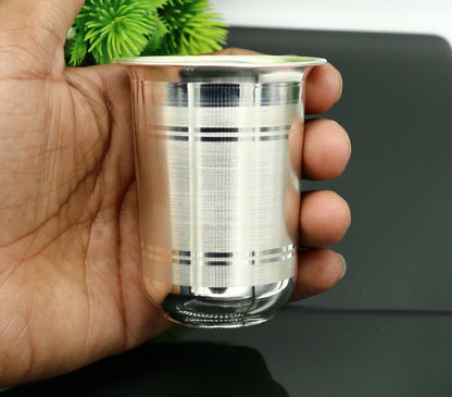 925 sterling silver handmade design water or milk glass cup for baby food, best gifting idea, silver utensils, silver kitchen article sv168 - TRIBAL ORNAMENTS