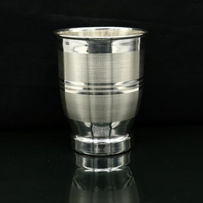 925 sterling silver handmade design water or milk glass cup for baby food, best gifting idea, silver utensils, silver kitchen article sv169 - TRIBAL ORNAMENTS