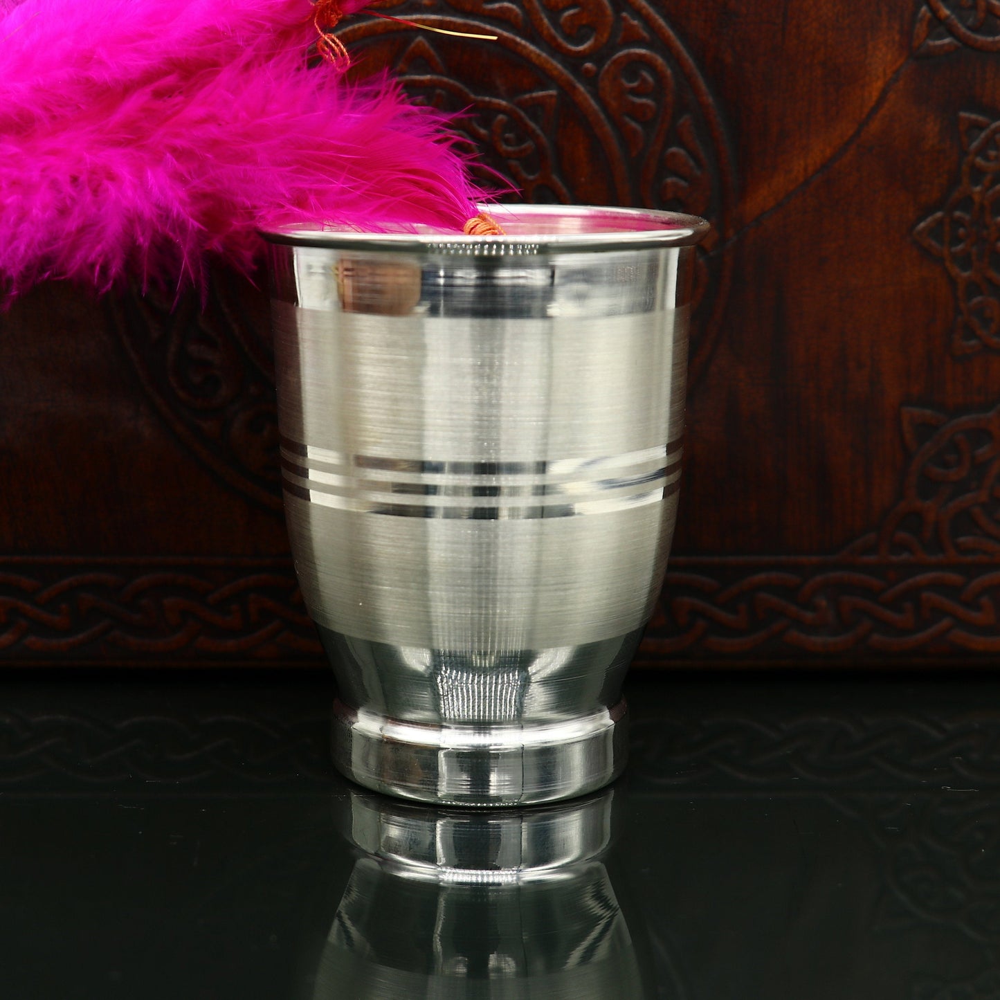 925 sterling silver handmade design water or milk glass cup for baby food, best gifting idea, silver utensils, silver kitchen article sv169 - TRIBAL ORNAMENTS