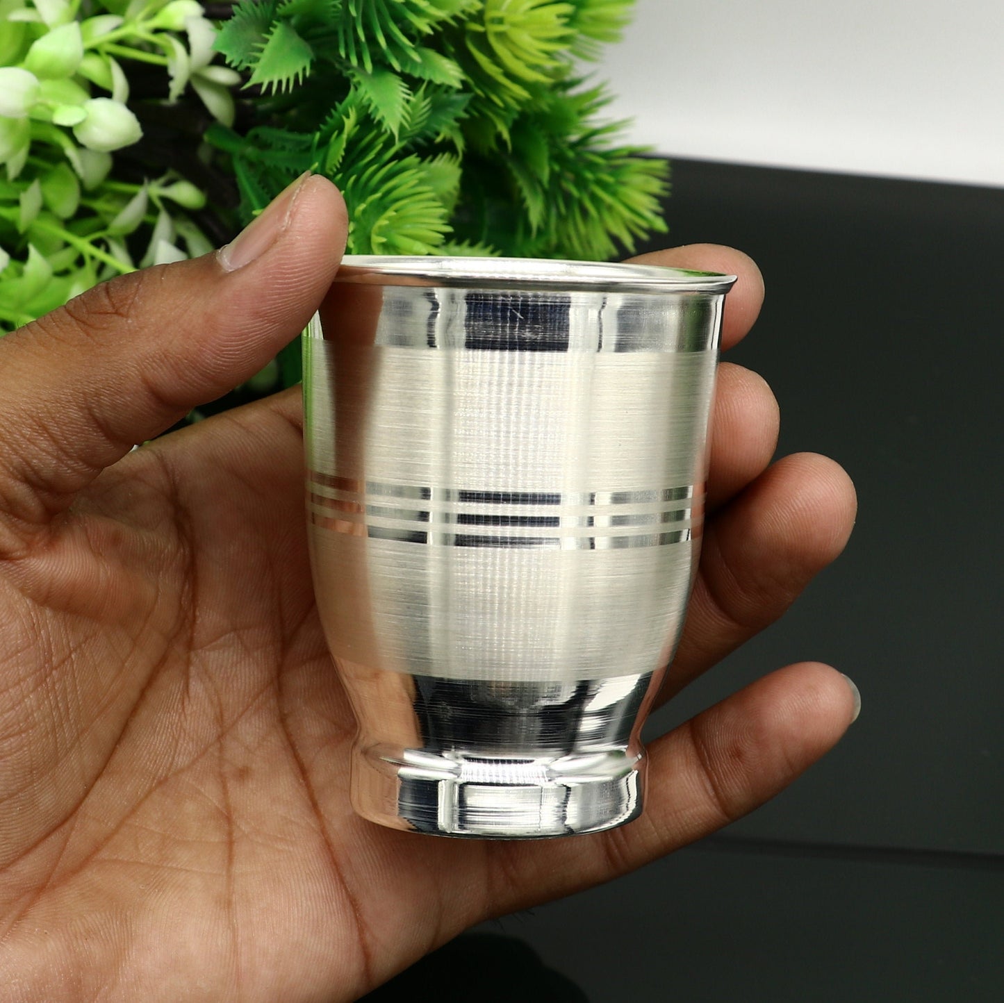 925 sterling silver handmade design water or milk glass cup for baby food, best gifting idea, silver utensils, silver kitchen article sv169 - TRIBAL ORNAMENTS