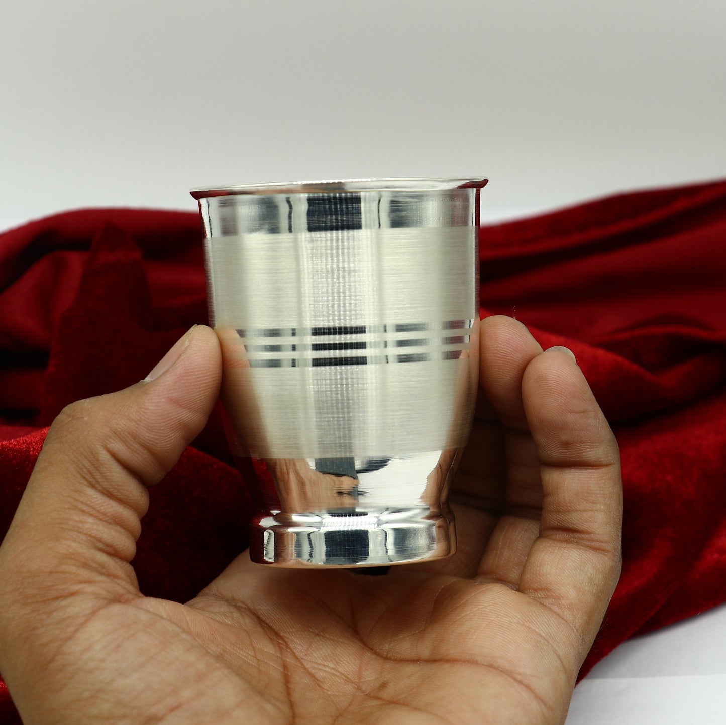 925 sterling silver handmade design water or milk glass cup for baby food, best gifting idea, silver utensils, silver kitchen article sv169 - TRIBAL ORNAMENTS