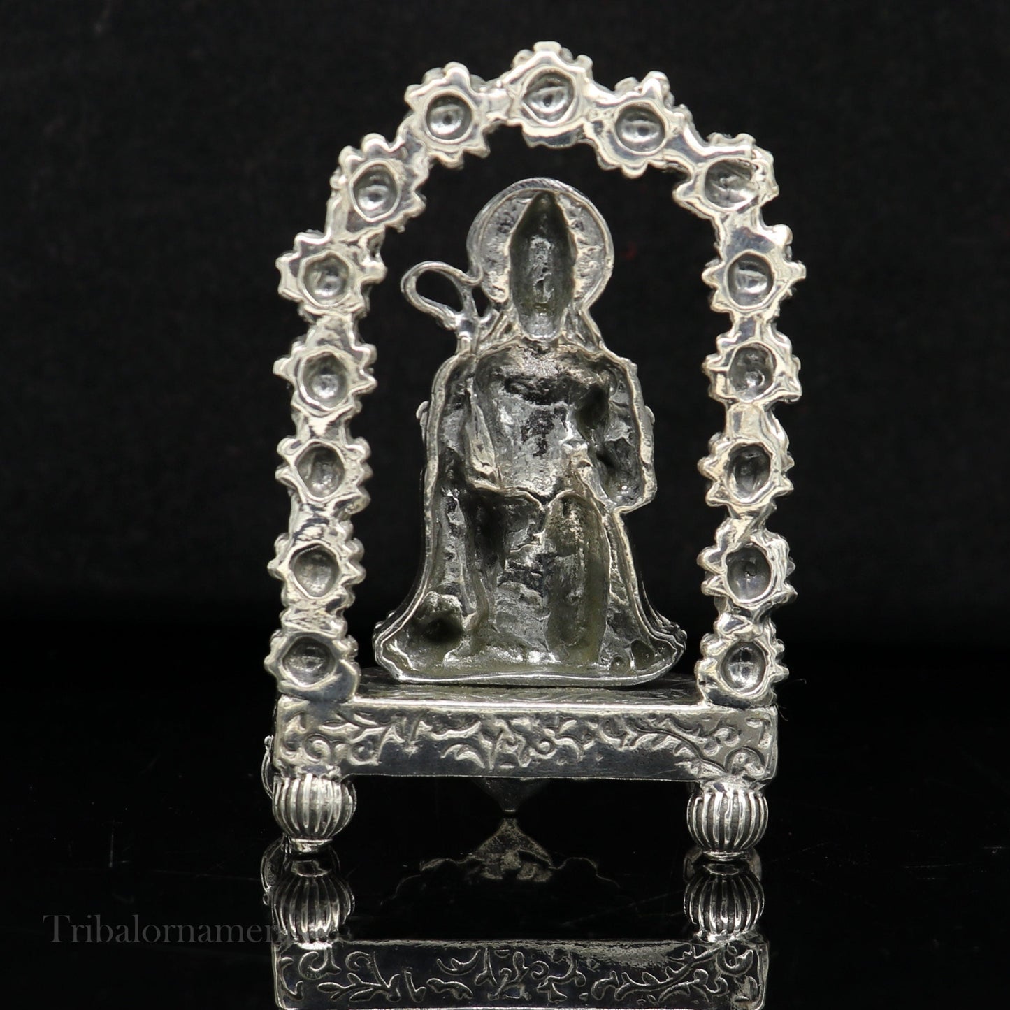 925 sterling silver handmade Divine Hindu god Lord Hanuman blessing Statue, amazing designer Divine Sculpture figurine puja article art166 - TRIBAL ORNAMENTS
