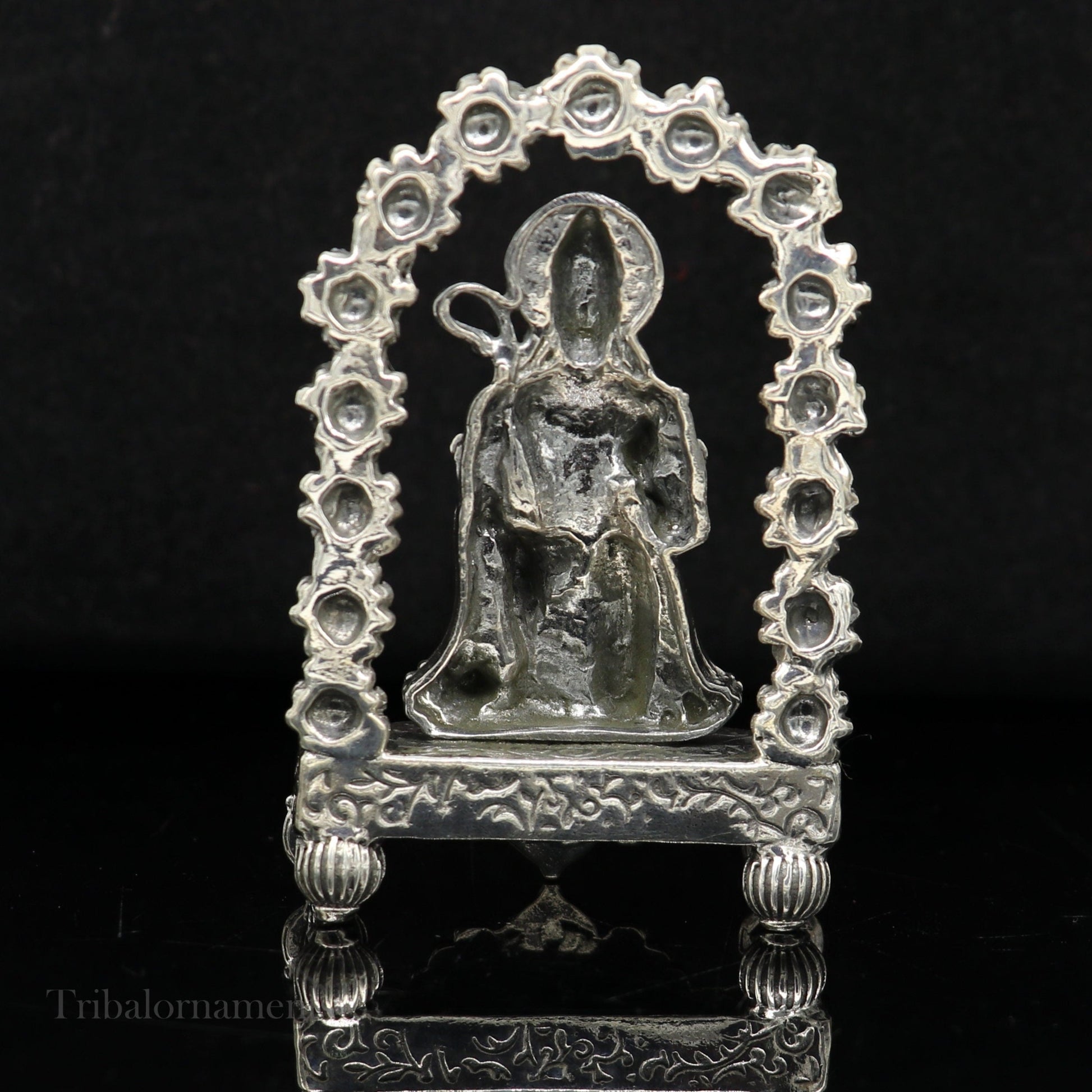 925 sterling silver handmade Divine Hindu god Lord Hanuman blessing Statue, amazing designer Divine Sculpture figurine puja article art166 - TRIBAL ORNAMENTS