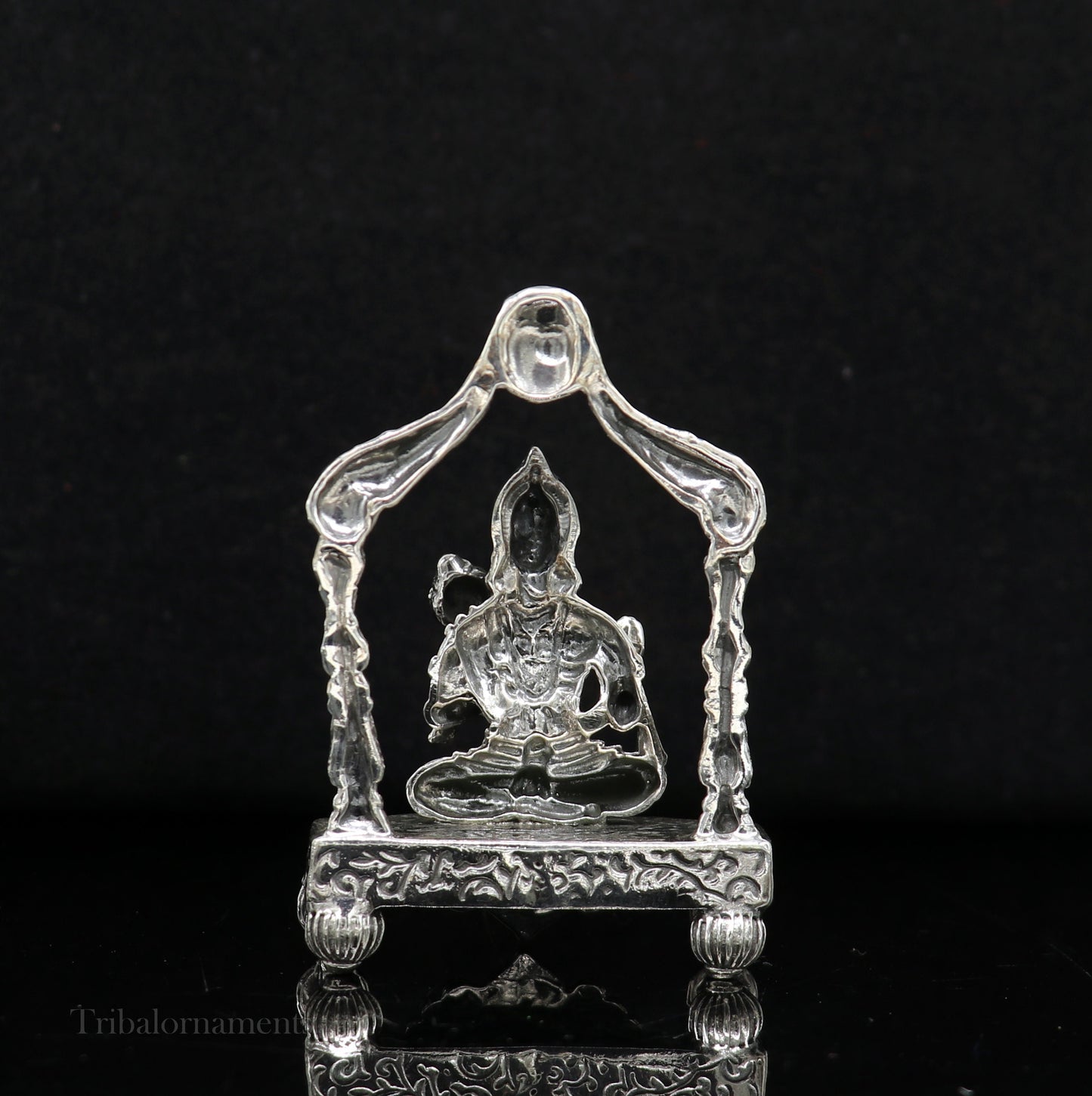 925 sterling silver handmade Divine Hindu god Lord Hanuman blessing Statue, amazing designer Divine Sculpture figurine puja article art171 - TRIBAL ORNAMENTS