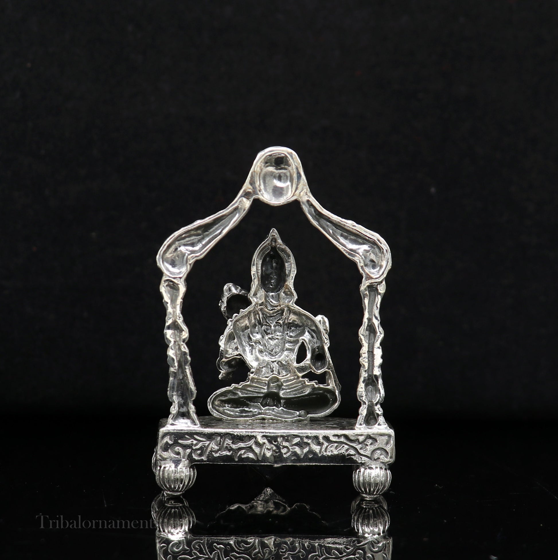 925 sterling silver handmade Divine Hindu god Lord Hanuman blessing Statue, amazing designer Divine Sculpture figurine puja article art171 - TRIBAL ORNAMENTS