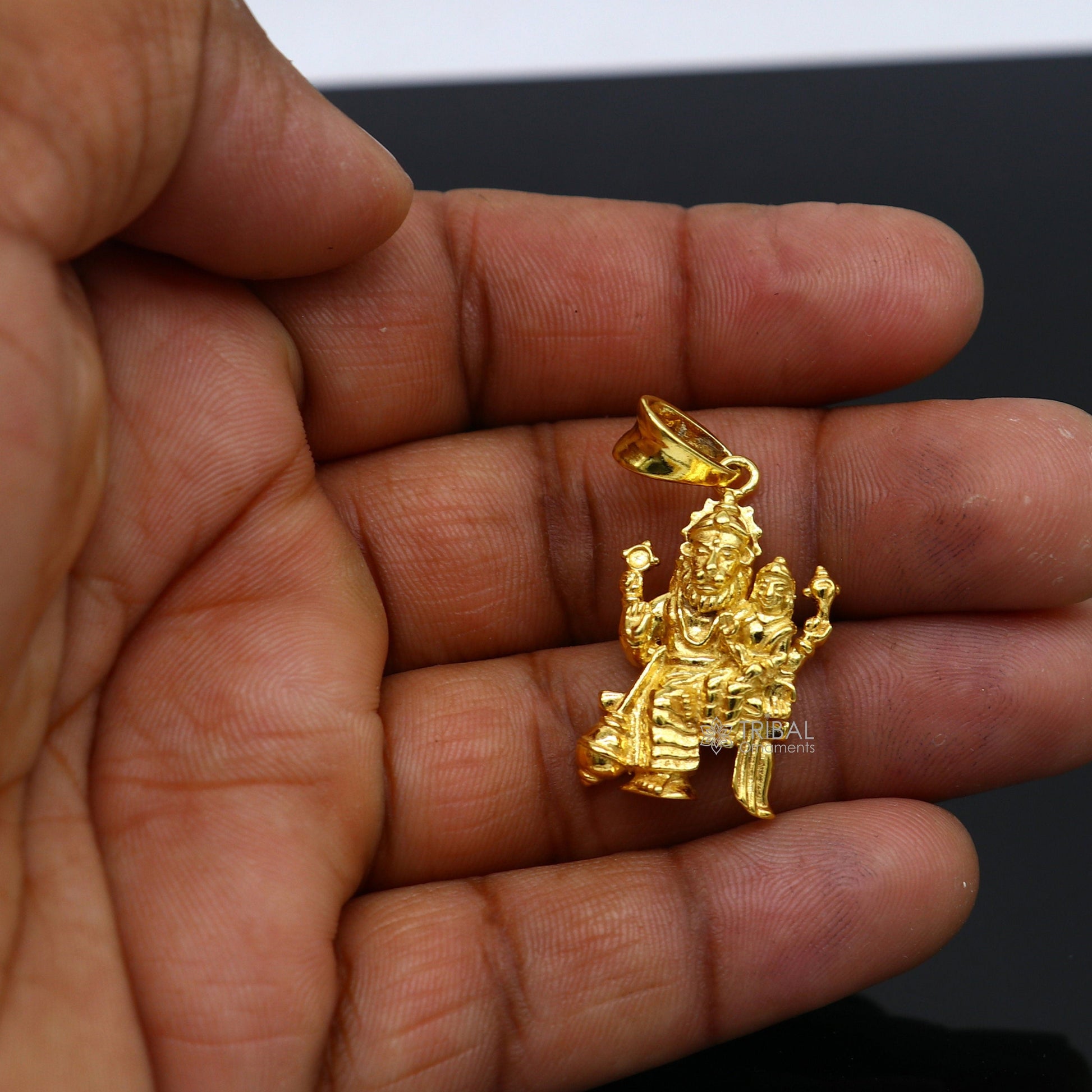 925 sterling silver handmade divine Vishnu with Laxmi (narsimha)pendant, amazing stylish unisex pendant personalized jewelry nsp603 - TRIBAL ORNAMENTS