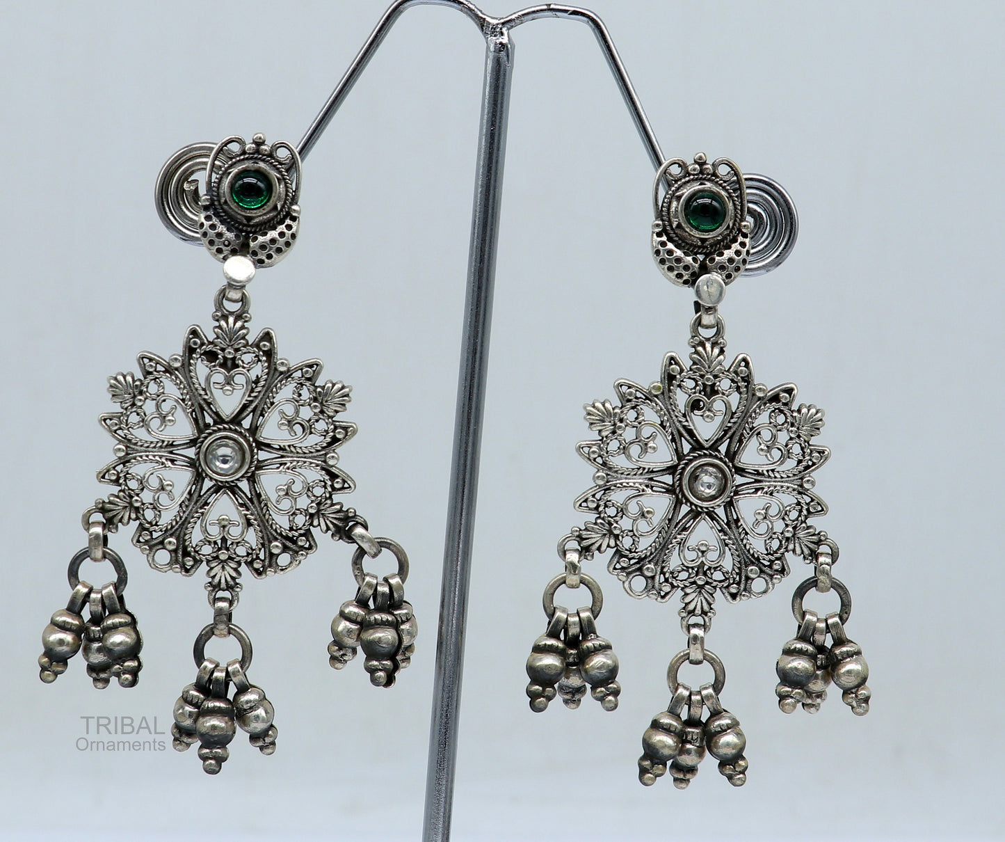 925 Sterling silver handmade drop dangle stud earring, excellent customized brides girls wedding stylish jewelry gifting earrings  s963 - TRIBAL ORNAMENTS