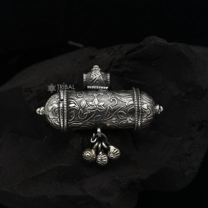 925 Sterling silver handmade Ethnic cultural tribal charm pendant necklace traditional brides Pendant jewelry nsp785 - TRIBAL ORNAMENTS