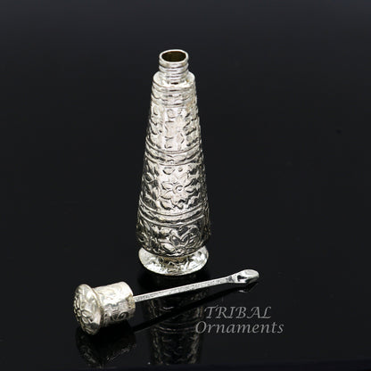 925 Sterling silver handmade fabulous design trinket box, container box, casket box, sindoor box customized  box stb722 - TRIBAL ORNAMENTS