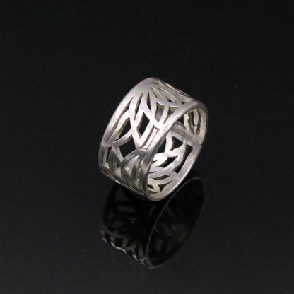 Sterling silver handmade unisex ring featuring detailed horse, camel, and elephant designs, with adjustable band by TRIBAL ORNAMENTS.