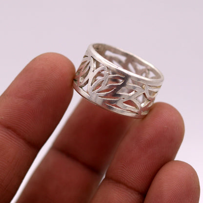 Sterling silver handmade ring featuring horse, camel, and elephant designs, adjustable unisex jewelry by Tribal Ornaments.