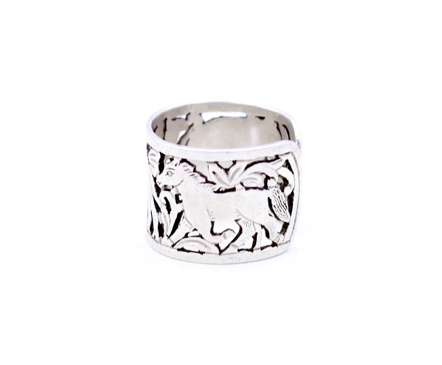925 sterling silver handmade fabulous ring band excellent horse camel elephant design ring ban unisex adjustable jewelry sr60 - TRIBAL ORNAMENTS