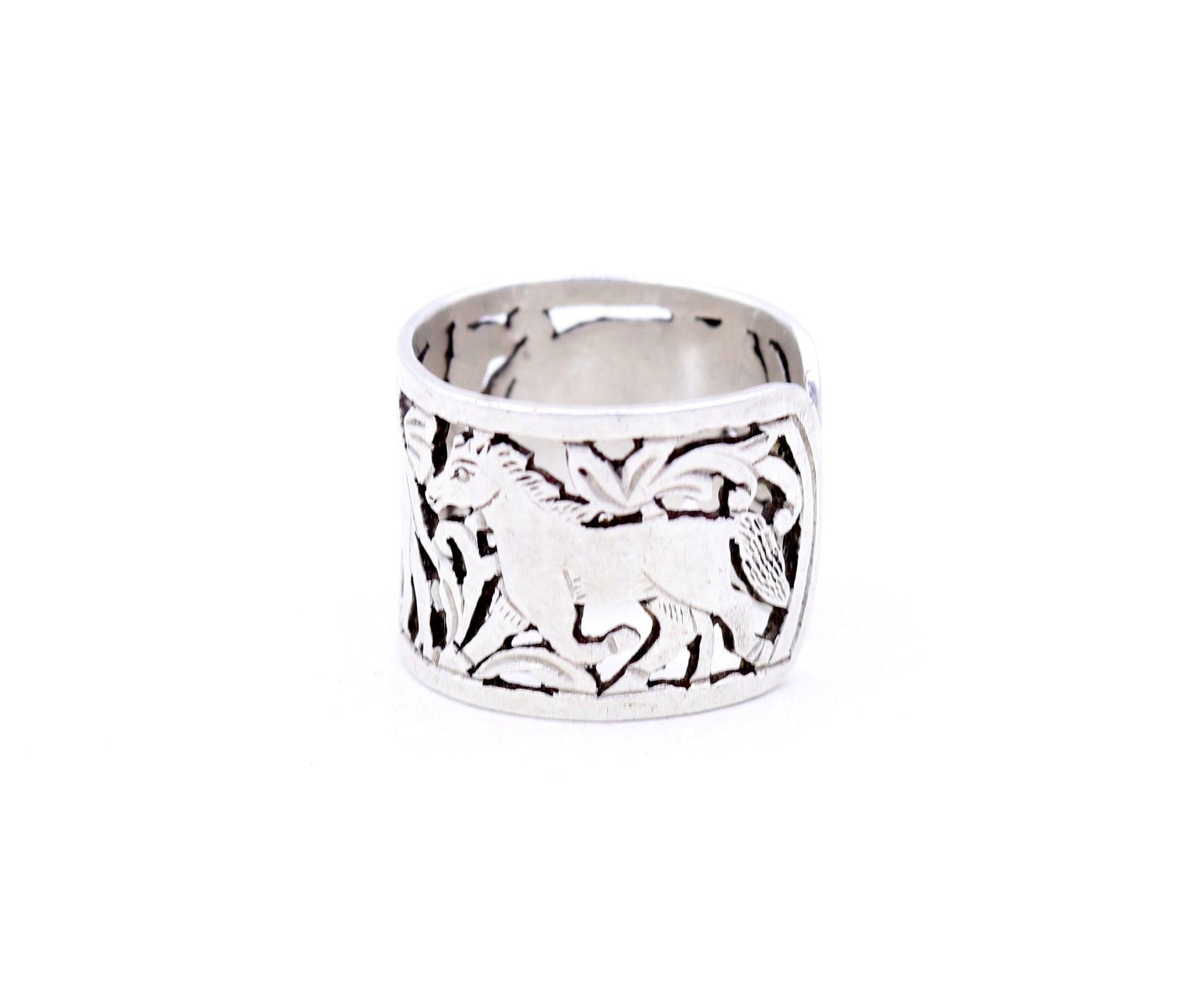 925 sterling silver handmade fabulous ring band excellent horse camel elephant design ring ban unisex adjustable jewelry sr60 - TRIBAL ORNAMENTS