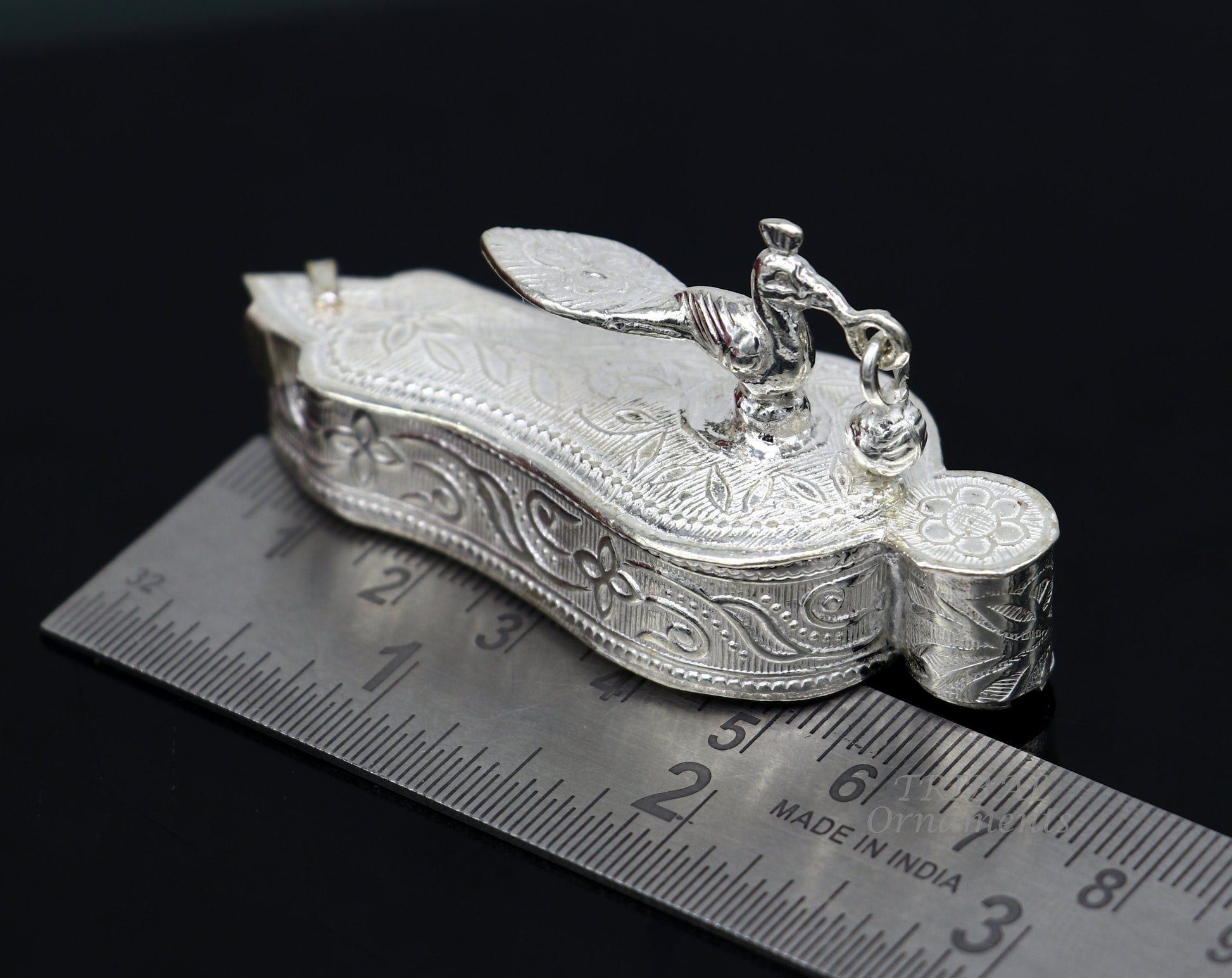 925 sterling silver handmade fabulous sindur dani best brides gifting collection, amazing trinket box , kumkum box brides jewelry stb378 - TRIBAL ORNAMENTS