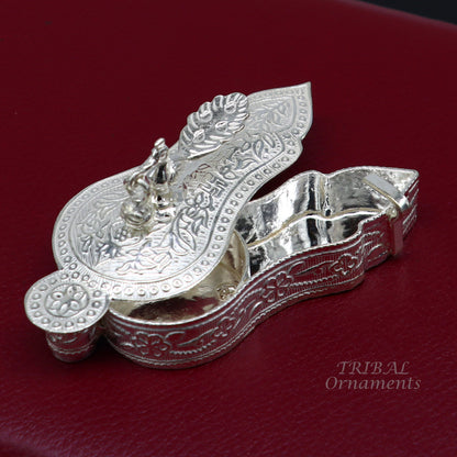 925 sterling silver handmade fabulous sindur dani best brides gifting collection, amazing trinket box , kumkum box brides jewelry stb379 - TRIBAL ORNAMENTS