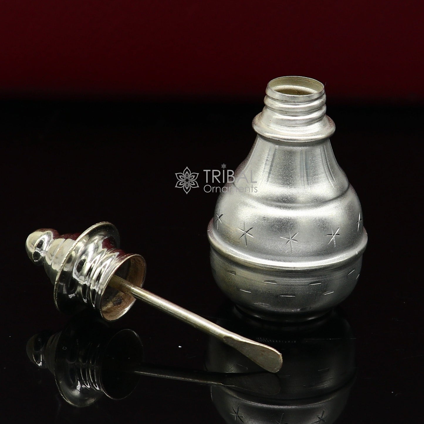 925 Sterling silver handmade fabulous trinket box, Silver container box, casket box, Sindoor box, enamel work customized gifting box stb765 - TRIBAL ORNAMENTS