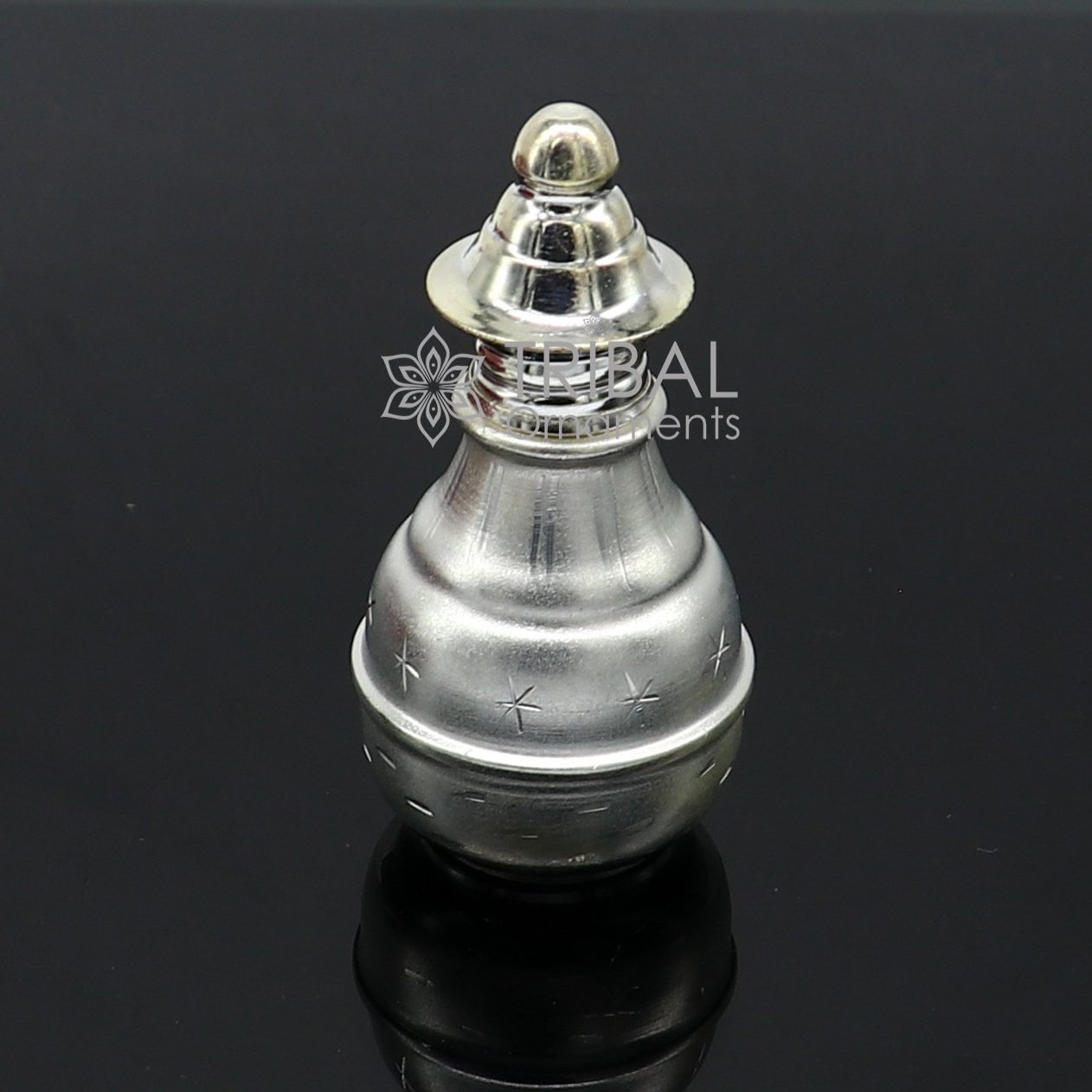 925 Sterling silver handmade fabulous trinket box, Silver container box, casket box, Sindoor box, enamel work customized gifting box stb765 - TRIBAL ORNAMENTS