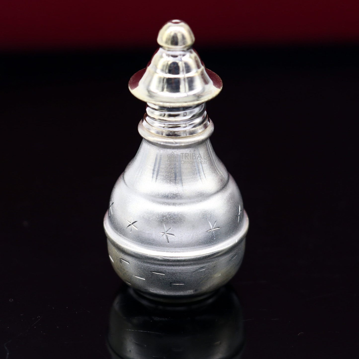 925 Sterling silver handmade fabulous trinket box, Silver container box, casket box, Sindoor box, enamel work customized gifting box stb765 - TRIBAL ORNAMENTS