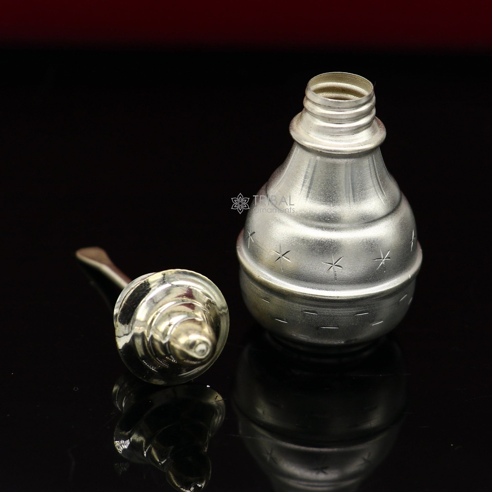 925 Sterling silver handmade fabulous trinket box, Silver container box, casket box, Sindoor box, enamel work customized gifting box stb765 - TRIBAL ORNAMENTS