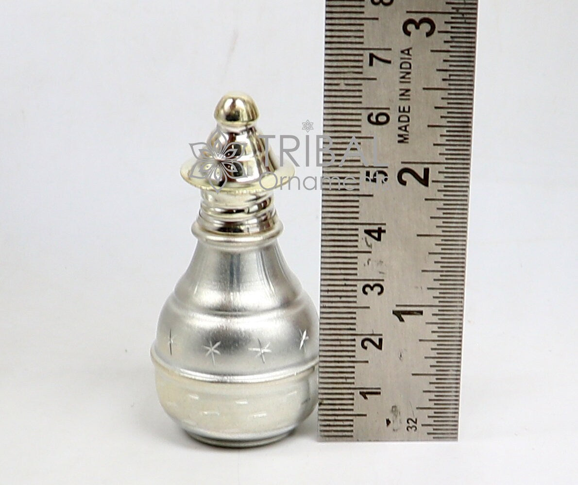 925 Sterling silver handmade fabulous trinket box, Silver container box, casket box, Sindoor box, enamel work customized gifting box stb765 - TRIBAL ORNAMENTS