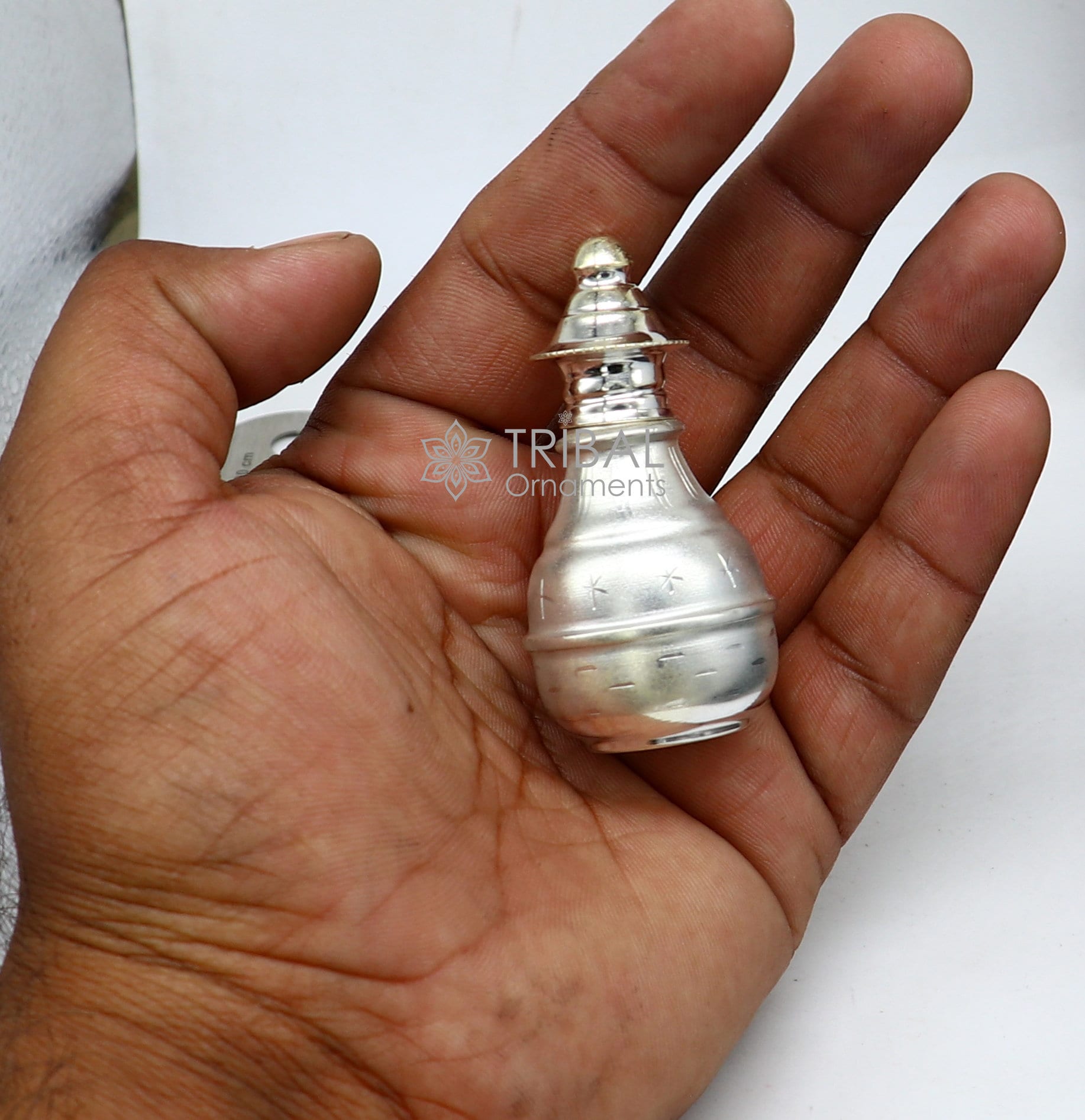 925 Sterling silver handmade fabulous trinket box, Silver container box, casket box, Sindoor box, enamel work customized gifting box stb765 - TRIBAL ORNAMENTS