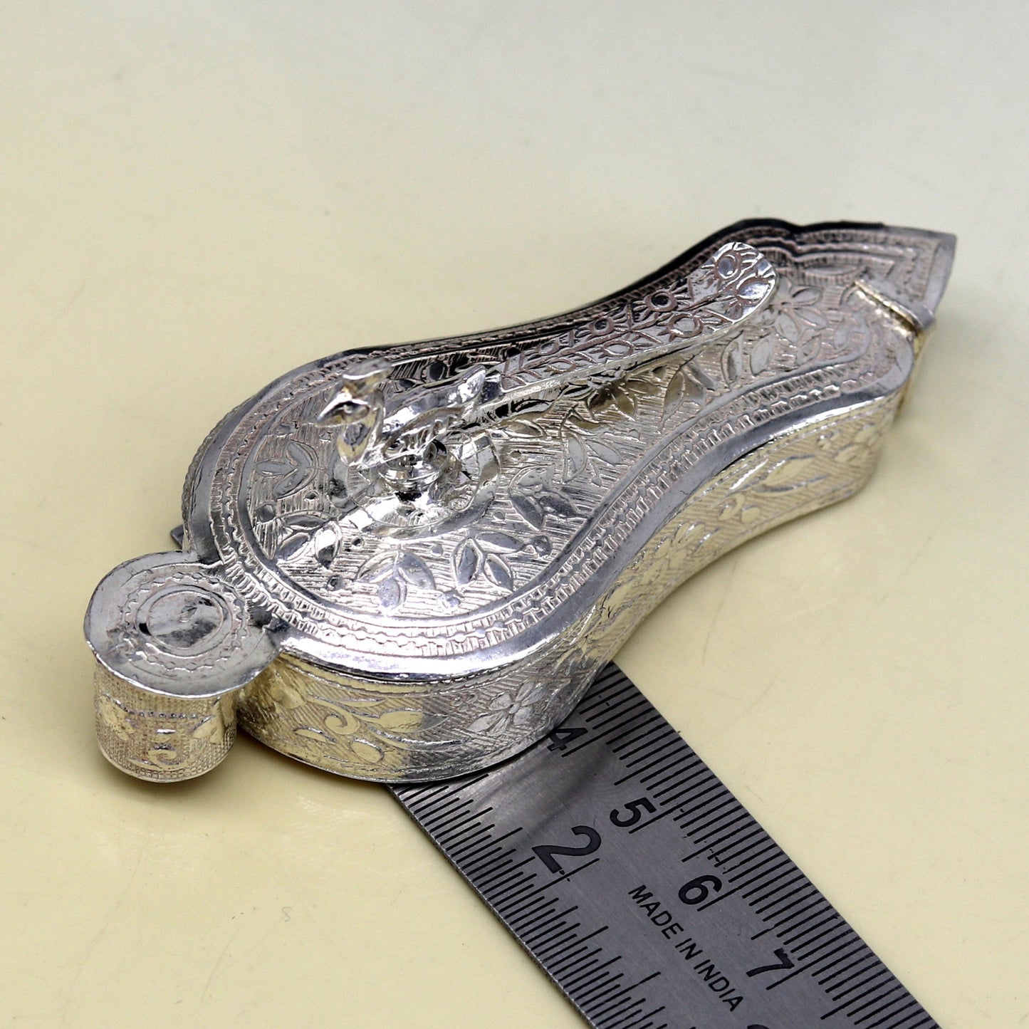 925 sterling silver handmade fabulous unique design peacock trinket box, brides gift, casket box, silver article, silver utensils su65 - TRIBAL ORNAMENTS