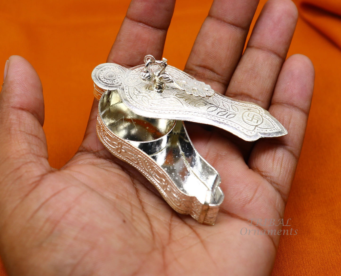 925 sterling silver handmade peacock design trinket box by TRIBAL ORNAMENTS, detailed silver wedding gift or Sindur box.