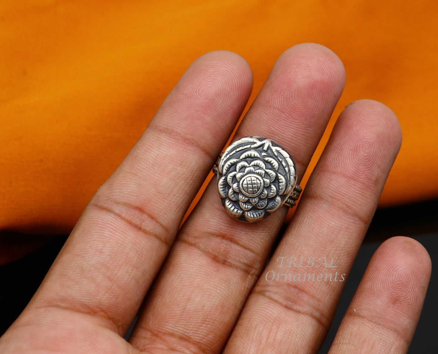 925 sterling silver handmade fabulous vintage antique design adjustable rings band for Brides gifting jewelry temple jewelry SR339 - TRIBAL ORNAMENTS