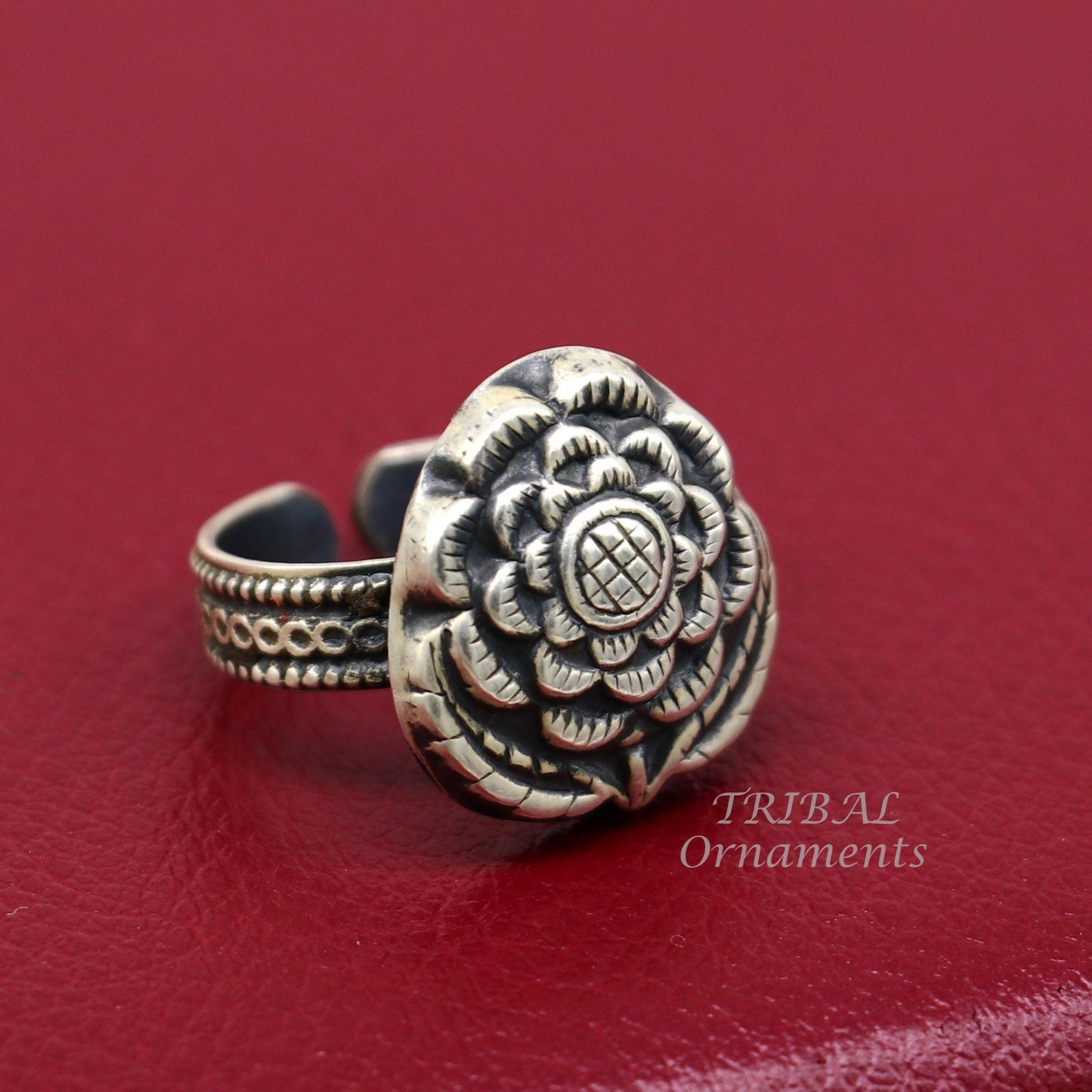 925 sterling silver handmade fabulous vintage antique design adjustable rings band for Brides gifting jewelry temple jewelry SR339 - TRIBAL ORNAMENTS