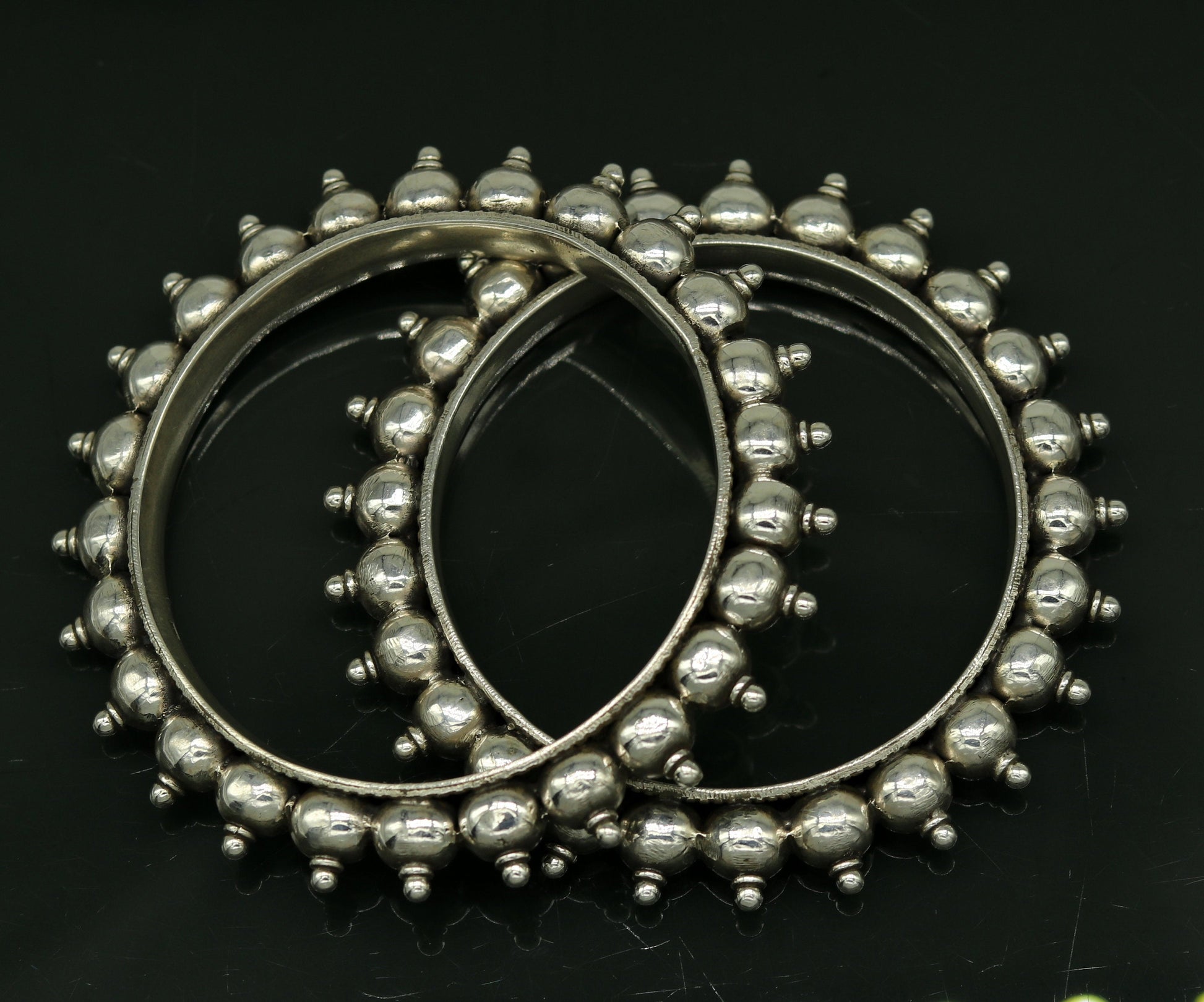925 Sterling silver handmade fabulous vintage design customized bangle bracelet kada excellent wedding personalized gift jewelry NBA96 - TRIBAL ORNAMENTS