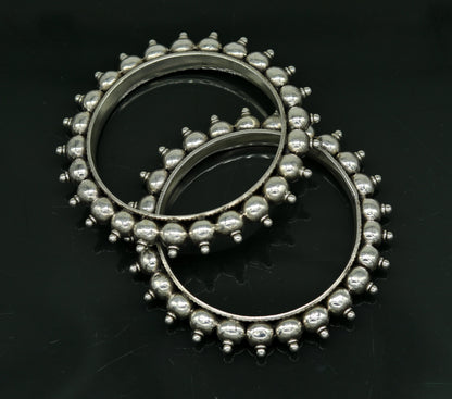 925 Sterling silver handmade fabulous vintage design customized bangle bracelet kada excellent wedding personalized gift jewelry NBA96 - TRIBAL ORNAMENTS