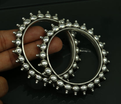 925 Sterling silver handmade fabulous vintage design customized bangle bracelet kada excellent wedding personalized gift jewelry NBA96 - TRIBAL ORNAMENTS