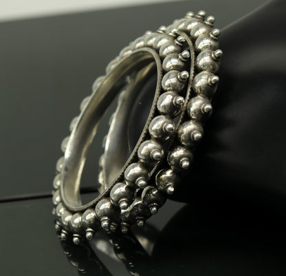 925 Sterling silver handmade fabulous vintage design customized bangle bracelet kada excellent wedding personalized gift jewelry NBA96 - TRIBAL ORNAMENTS
