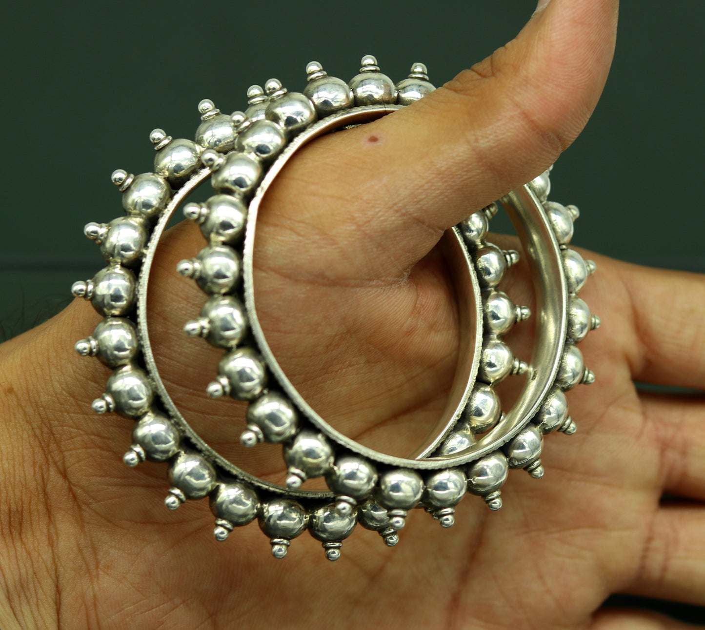 925 Sterling silver handmade fabulous vintage design customized bangle bracelet kada excellent wedding personalized gift jewelry NBA96 - TRIBAL ORNAMENTS