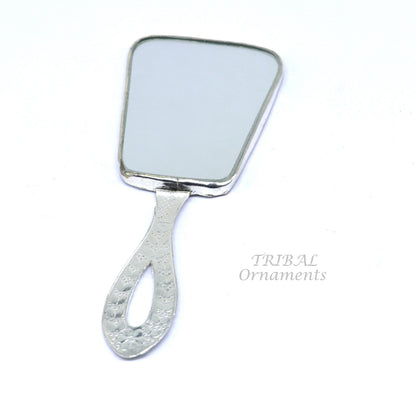 925 sterling silver handmade fabulous vintage style handmade mirror frame, amazing royal brides gifting article from india  sf18 - TRIBAL ORNAMENTS