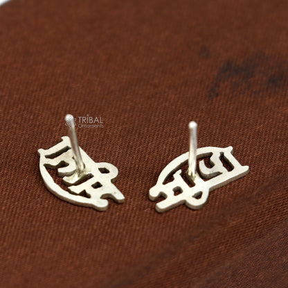 925 sterling silver handmade Goddess SEETA stud, best customized trendy vintage stud earring jewelry for unisex s1206 - TRIBAL ORNAMENTS