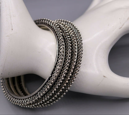 925 sterling silver handmade gorgeous bangle bracelet gorgeous  kada kangan set for women jewelry ba09 - TRIBAL ORNAMENTS